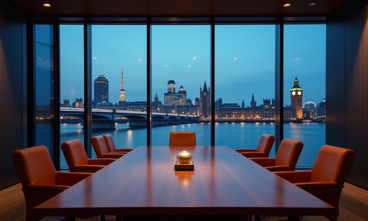 Professional legal office overlooking London