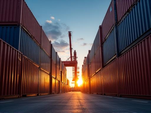 Cargo ships and logistical mapping illustrating supply chain challenges